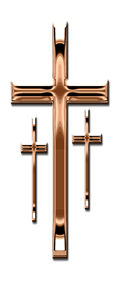 Bronze 3 Crosses White